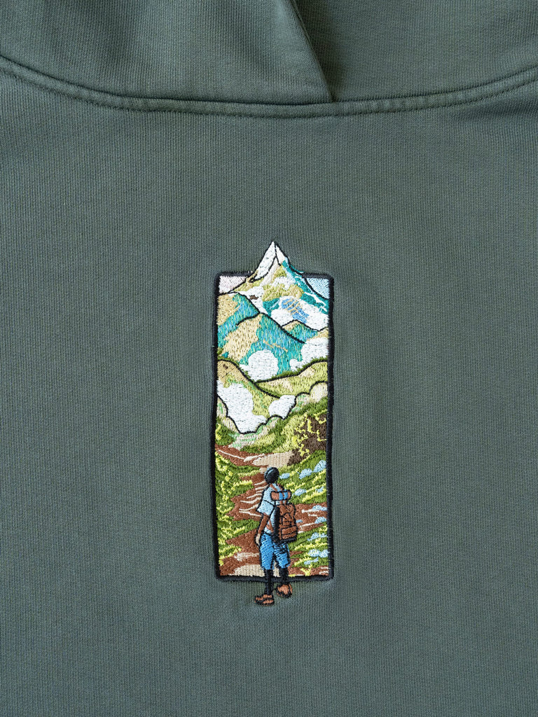 Annapurna | Hoodie Washed Green - maezen