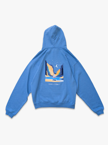 Intergalactic Voyage | Hoodie Vintage Blue - maezen